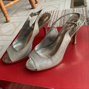 Sparkling Silver Heels